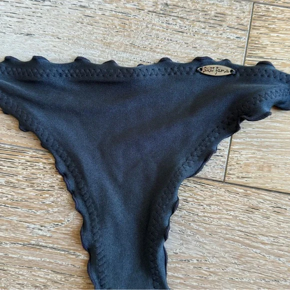 Luli Fama Wavy Ruched Back Tie Side Bikini Bottom - Picture 5 of 8